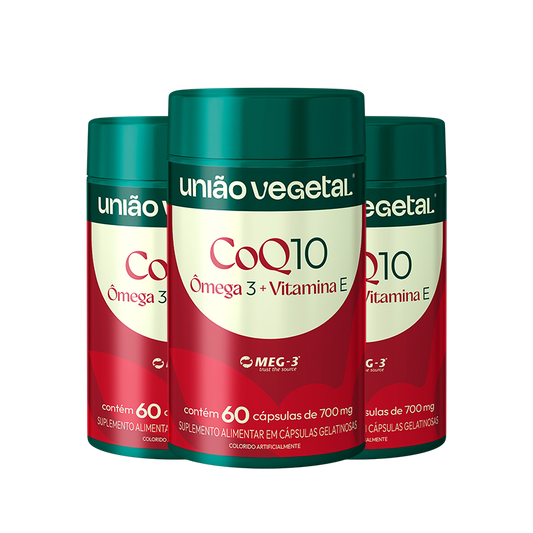 Coq10 + Ômega 3 MEG-3 + Vitamina E | 60 cáp.