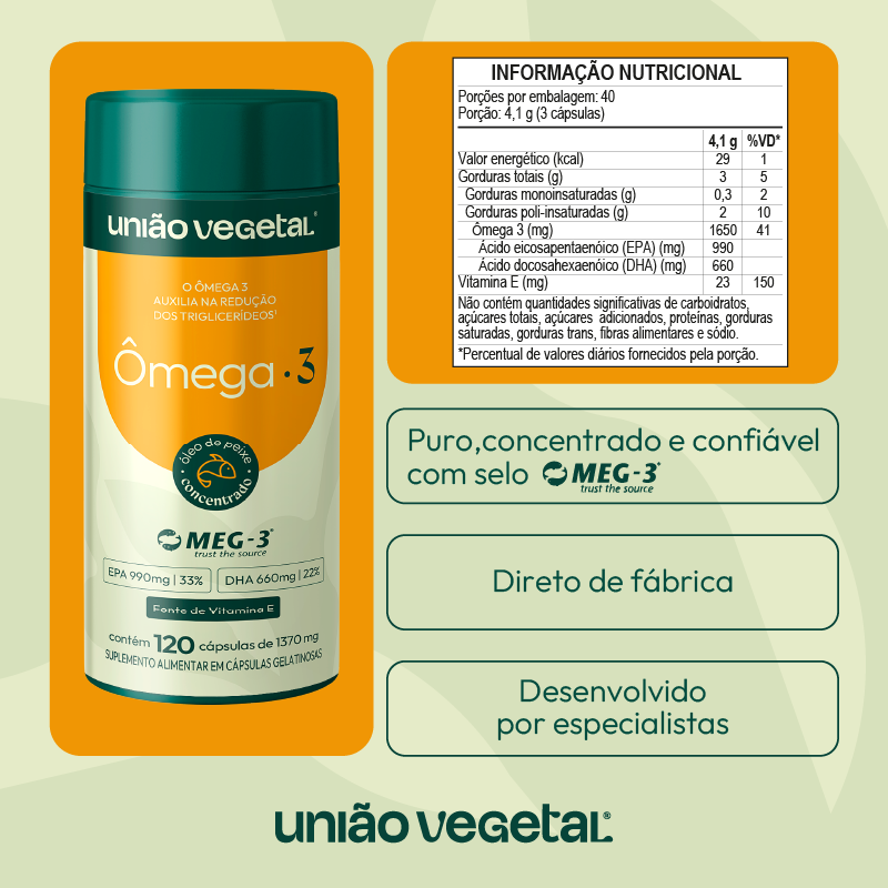 Ômega 3 Meg-3 | 60 e 120 Cáp.