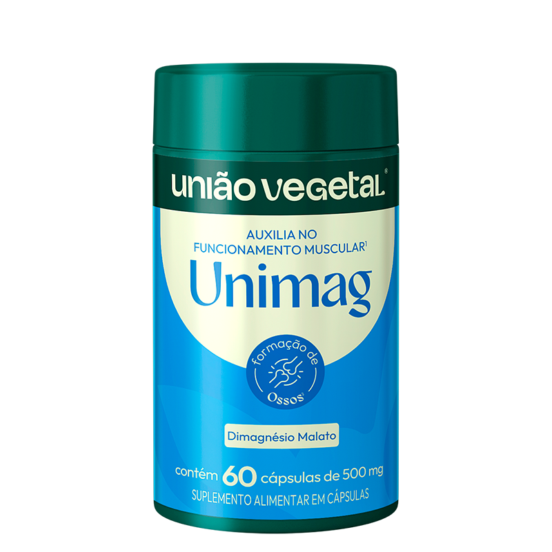 Unimag | Dimalato de Magnésio | 60 Cáp.
