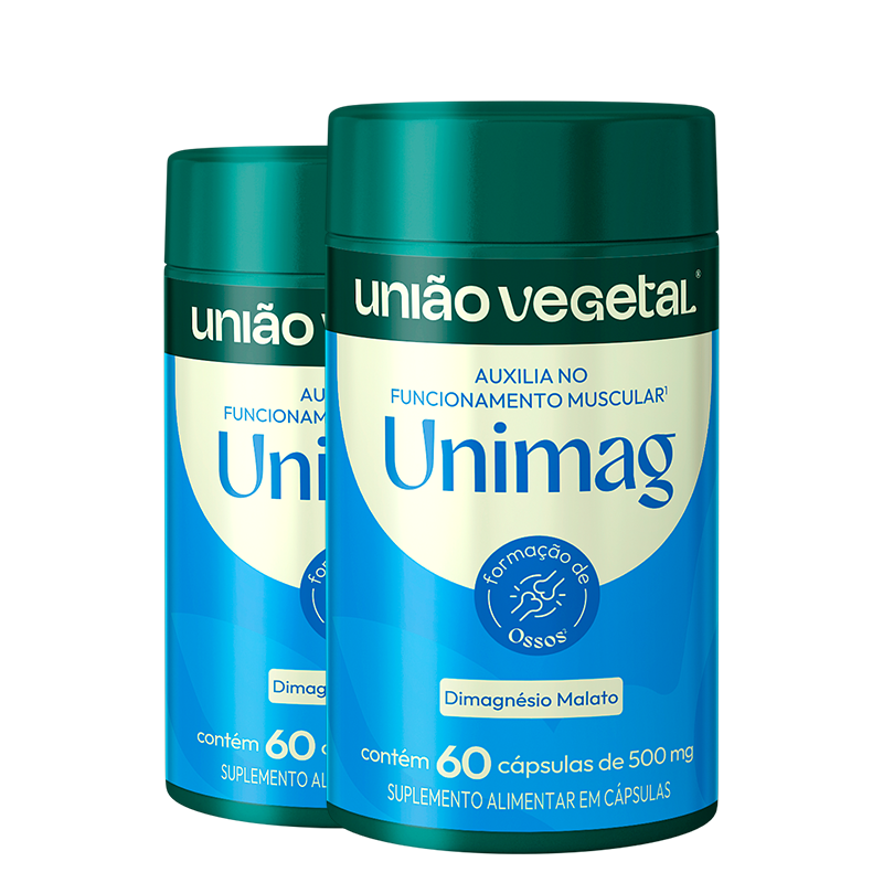 Unimag | Dimalato de Magnésio | 60 Cáp.