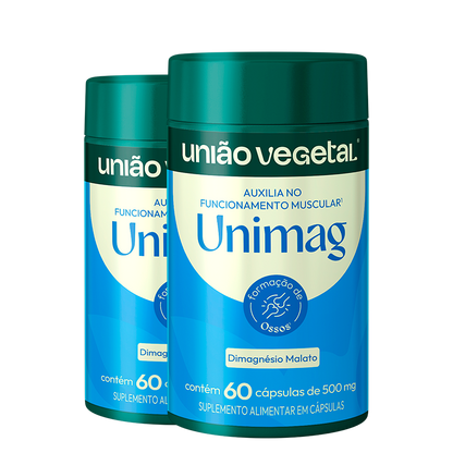 Unimag | Dimalato de Magnésio | 60 Cáp.