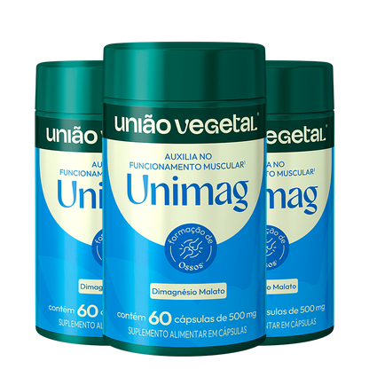 Unimag | Dimalato de Magnésio | 60 Cáp.