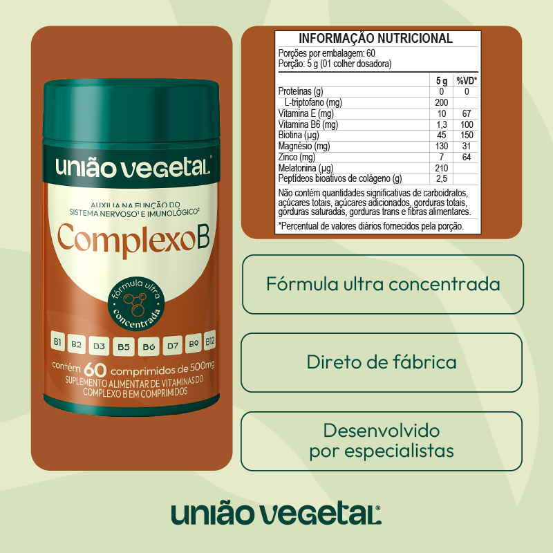 Complexo B 60 comp. | 500mg