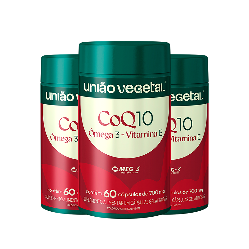 Coq10 + Ômega 3 MEG-3 + Vitamina E | 60 cápsulas