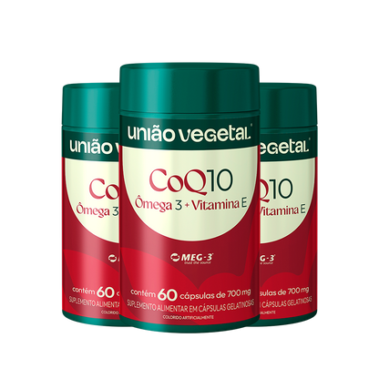 Coq10 + Ômega 3 MEG-3 + Vitamina E | 60 cápsulas