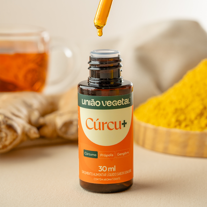 Curcu+ | Cúrcuma, Própolis e Gengibre | 30 mL