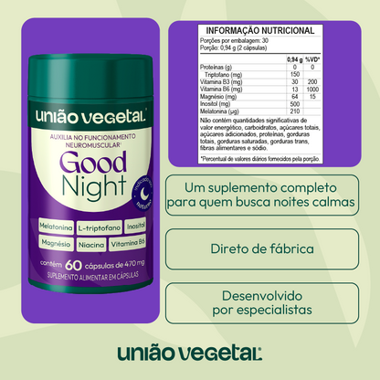 Good Night com Melatonina | 60 cáp.