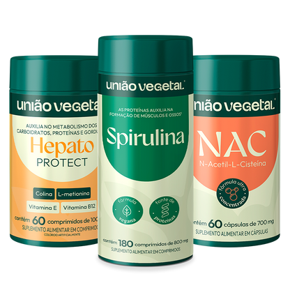 Kit Detox | NAC + Hepato Protect + Spirulina