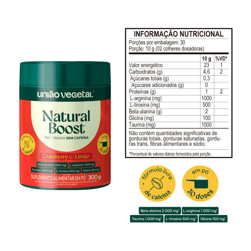 Natural Boost | Pré-treino sem cafeína