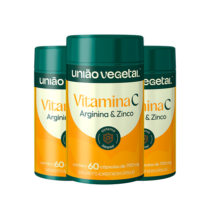 Vitamina C + Arginina + Zinco| 60 cáp.