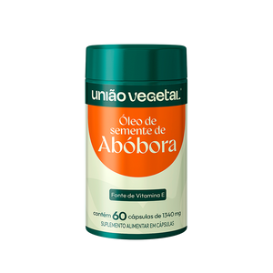 
                  
                    Carregar imagem no visualizador de catergoria, Frasco do suplemento Óleo de Semente de Abóbora da União Vegetal com 60 cápsulas de 1340 mg, fonte de vitamina E.
                  
                